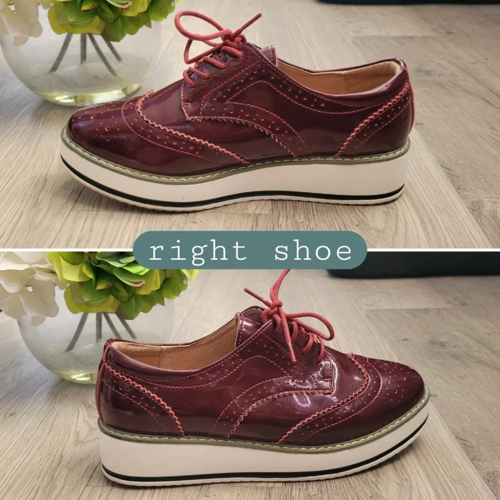 Dadawen Burgundy Wingtip Oxford Loafer 1.5